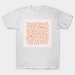 Retro Pink Orange Polka Dots T-Shirt